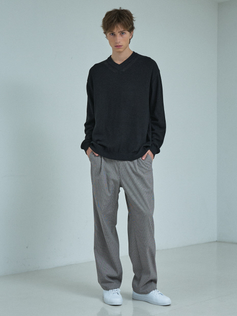 WOOL MIX ブークレーVネックニット｜ABAHOUSE / アバハウス