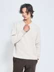 アイレットベロア　クルーネック長袖Tシャツ