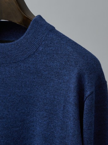 Pure Merino ハイゲージモックネック ニット プルオーバー