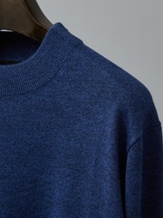 Pure Merino ハイゲージモックネック ニット プルオーバー