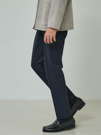 【ON/OFF兼用】パウダータッチ  ピンタック イージースラックス / 360°ストレッチ 軽量