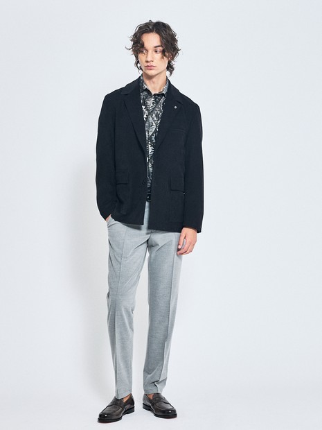 綾スウェード ストレッチ ジャケット