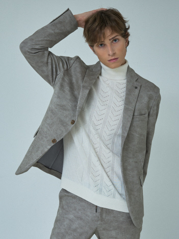 【セットアップ対応】Down Fabric フェードスエード ジャケット / FLEX JACKET / 2WAYストレッチ 保温性