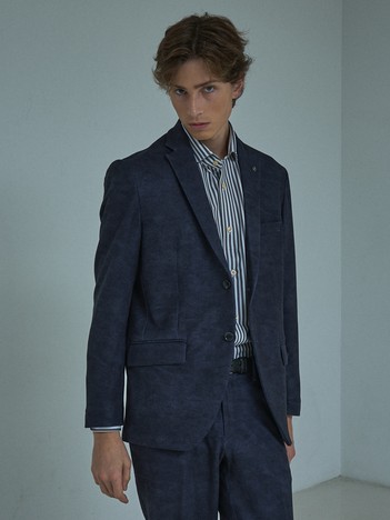 未使用　ABAHOUSE ブルー スーツ サイズ48 ABAHOUSE｜【上下2点セット/セットアップ対応】ポンチ