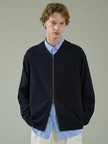 コットンブークレー ダブルZIP ニットブルゾン / クルーカーディガン