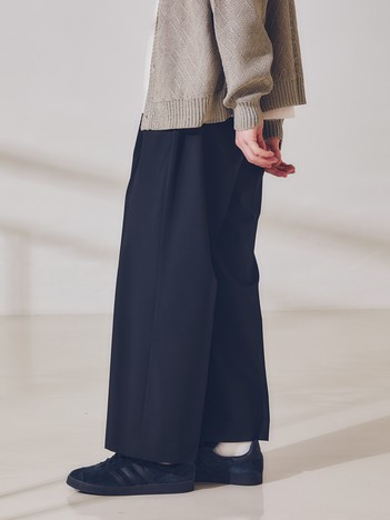 トロストレッチ 2タック イージーワイドスラックス / ワイドパンツ
