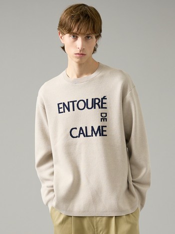 【2026NEW】ジャガードロゴニット プルオーバー / オーバーサイズ / LE TRIO ABAHOUSE