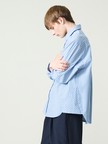 【JAMES FABRIC】サイドガゼット レギュラーカラーシャツ / オーバーサイズ