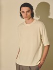 【接触冷感】 サマーニットTシャツ / オーバーサイズ