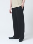 ストレッチリネンブレンド　1プリーツワイドパンツ