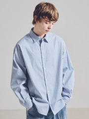 ストレッチコットン レギュラーカラー リラックスシャツ / オーバーサイズ