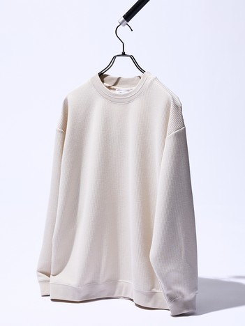 クォーターゲージニット クルーネックスウェット / リラックスフィット