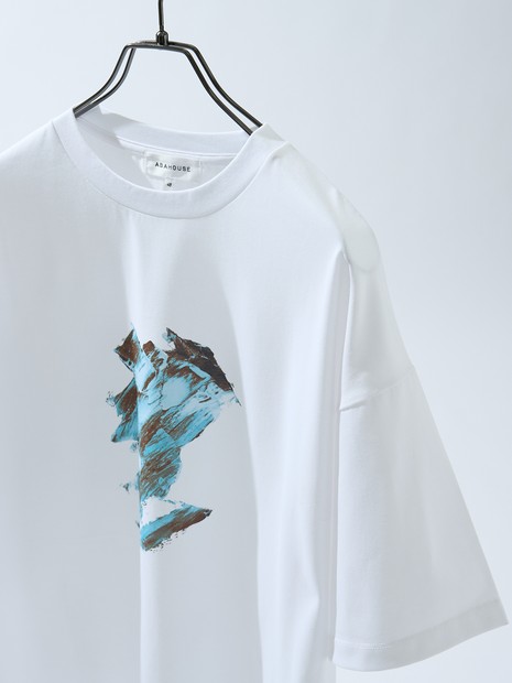 アブストラクト グラフィック プリントTシャツ / オーバーサイズ