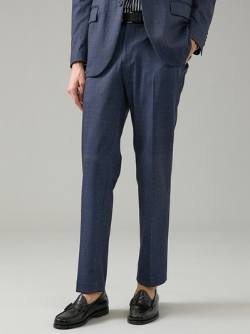 【セットアップ対応】チェック柄 ライトポンチ イージースラックス / ストレッチ 手洗い可 ON/OFF兼用