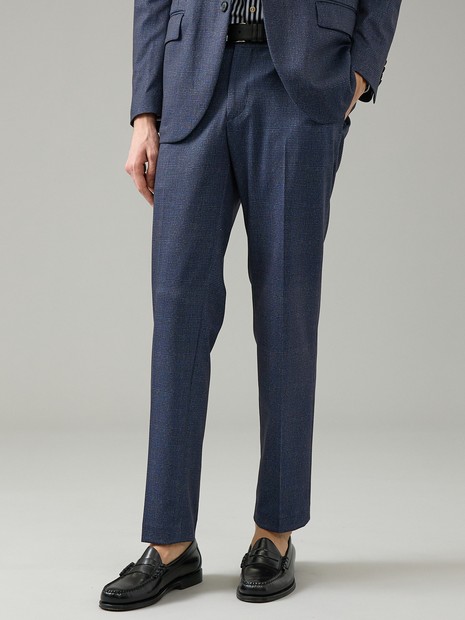 【セットアップ対応】チェック柄 ライトポンチ イージースラックス / ストレッチ 手洗い可 ON/OFF兼用