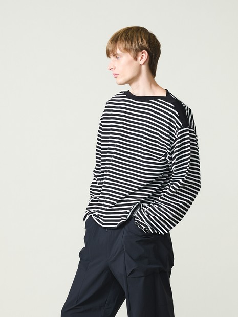 ボートネック フレンチボーダー長袖Tシャツ / ユニセックス