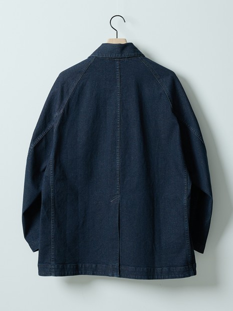 新品 タグ付 CAPRI デニム ジップ カバーオール ジャケット 48 ブルー