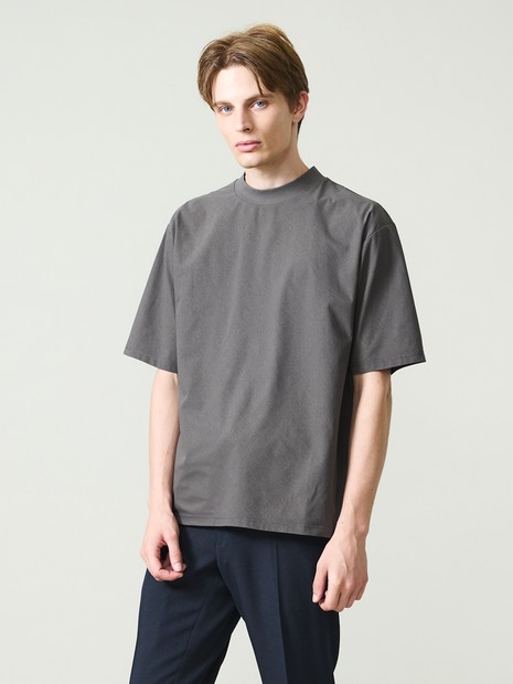 【通気・速乾・ストレッチ】モックネックTシャツ / BREEZE MESH
