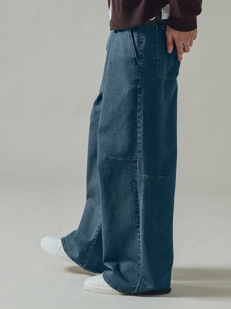 【セットアップ対応】COVEROSS DENIM ワイドバギーパンツ / ストレッチ 抗菌防臭