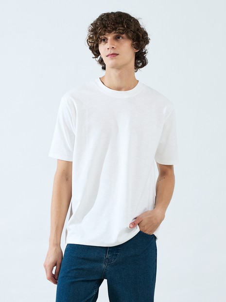 ドレススラブ クルーネック半袖Tシャツ