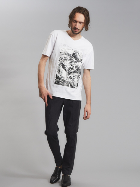 圧着マウンテンTシャツ