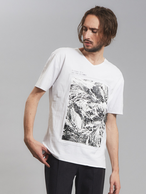圧着マウンテンTシャツ