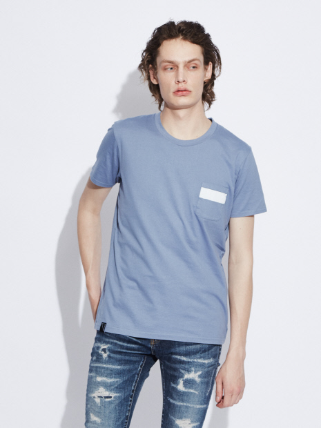 【ワンラインポケット】クルーネックTシャツ
