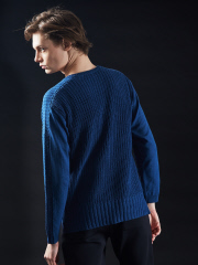 5351POUR LES HOMMES - 異ゲージMIX バルキーコットンニット