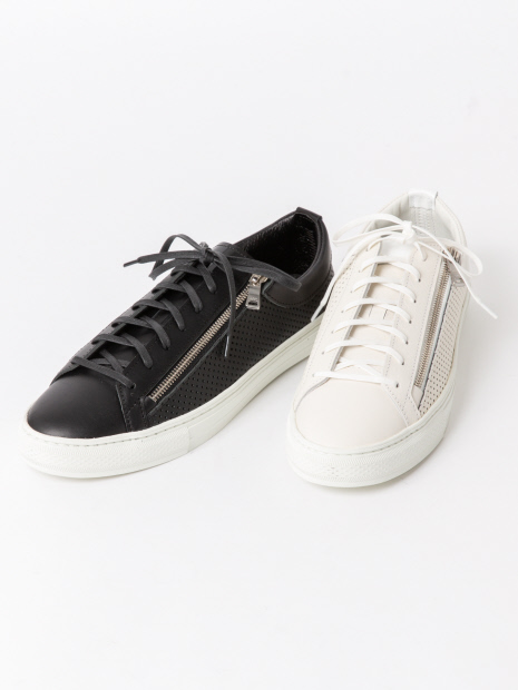 【5351×buddy別注】パンチングレザー×スムースZIPスニーカー
