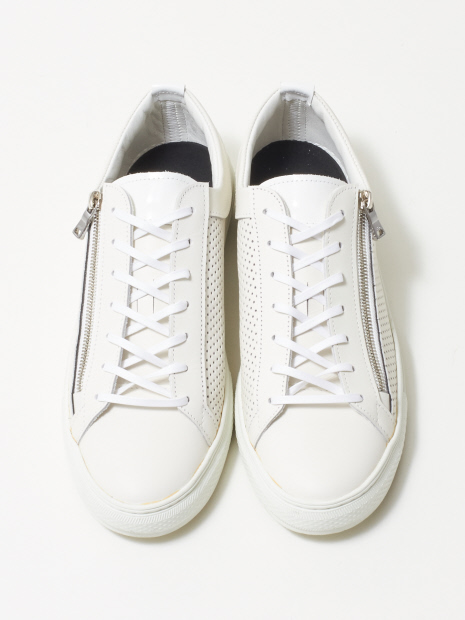【5351×buddy別注】パンチングレザー×スムースZIPスニーカー