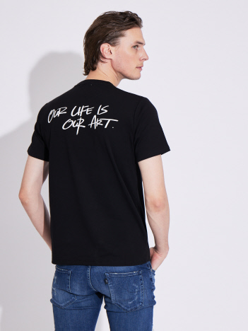 5351POUR LES HOMMES - 【BLANC】Out Line 半袖 Tシャツ