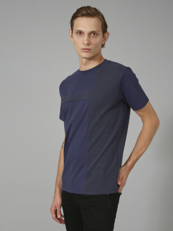 OUTLET (MEN'S) - 【BLANC】異素材切り替え半袖Tシャツ