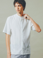 楊柳バンドカラー 半袖シャツ｜OUTLET (MEN'S) / アウトレット