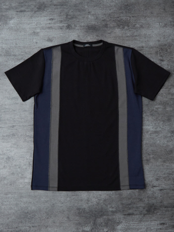 5351POUR LES HOMMES - カラーライン 半袖Tシャツ