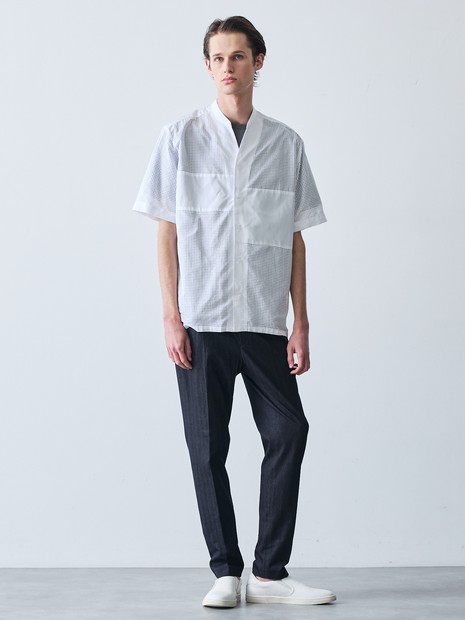デニムライク】シャンブレー スラックス パンツ｜5351POUR LES HOMMES