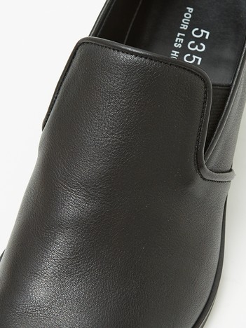 新品未使用！5351 POUR LES HOMMESレザーシューズ送料無料！ 25S/S】ハイヒール ポインテッドトゥ レザー スリッポン シューズ