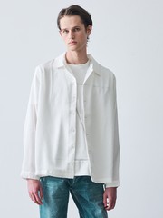 5351 Pour Les Hommes カットソー シルバー サイズ2 ジャガード 長袖 シャツ｜5351POUR LES HOMMES / 5351プール・オム
