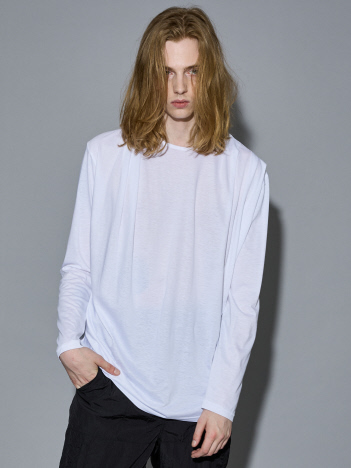 5351POUR LES HOMMES - ドレープ 長袖Tシャツ【予約】