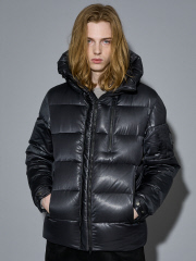 5351POUR LES HOMMES - 【25A/W】レザーエンボス ダウンジャケット【予約】