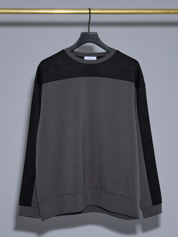 5351POUR LES HOMMES - コンビネーション スエード 長袖Tシャツ【予約】