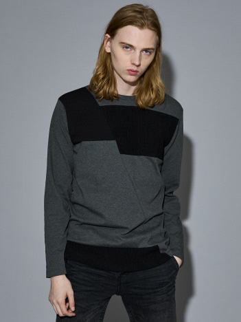 5351POUR LES HOMMES - 【25AW】コンビネーション 長袖Tシャツ【予約】