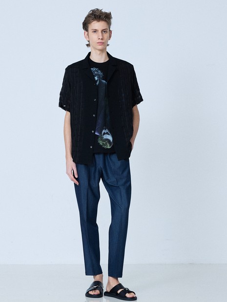 【コンビネーション】シアー チェック 半袖シャツ【予約】