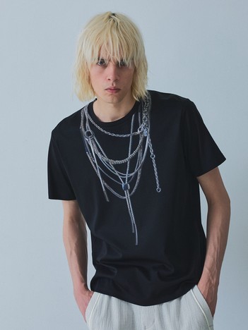 【YArKA×5351】ネックレス プリント 半袖 Tシャツ