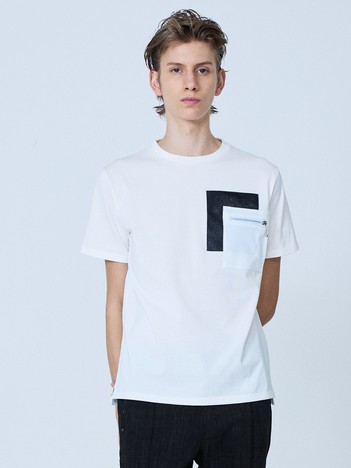 【日本製】 レザーパッチ 半袖 T シャツ