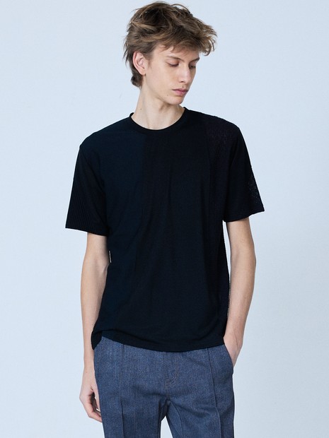 パッチワーク】半袖 Tシャツ｜5351POUR LES HOMMES / 5351プール・オム