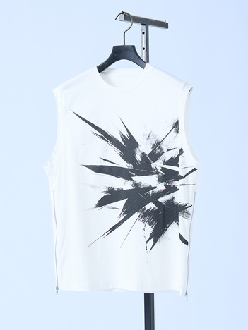 ジップ ノースリーブTシャツ