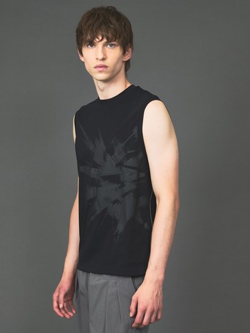 ジップ ノースリーブTシャツ