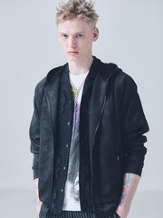 セットアップ対応】リーフ柄 ジップ パーカー【予約】｜5351POUR LES