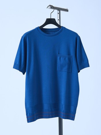 【シルケットコットン】セーターマシーン  クルーネック ニットTシャツ【予約】