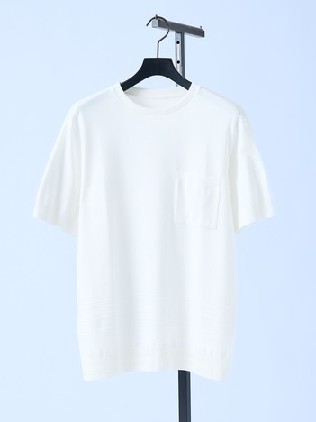 【シルケットコットン】セーターマシーン  クルーネック ニットTシャツ【予約】